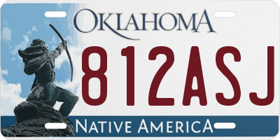 OK license plate 812ASJ