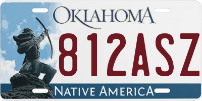 OK license plate 812ASZ