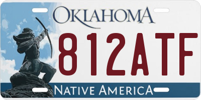 OK license plate 812ATF