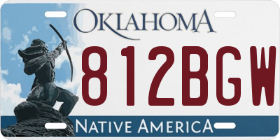 OK license plate 812BGW