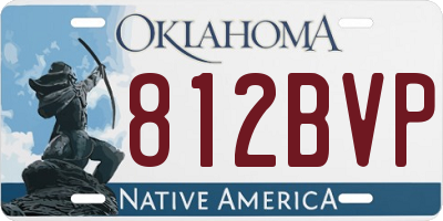 OK license plate 812BVP