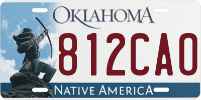 OK license plate 812CAO