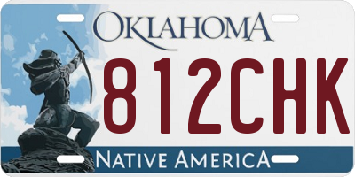 OK license plate 812CHK