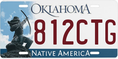 OK license plate 812CTG