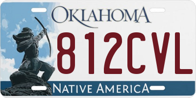 OK license plate 812CVL
