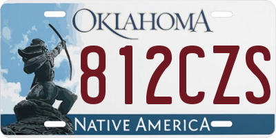 OK license plate 812CZS