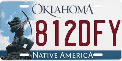 OK license plate 812DFY