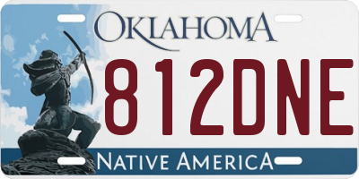 OK license plate 812DNE