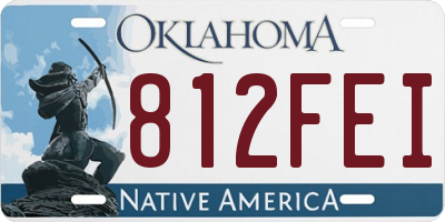 OK license plate 812FEI