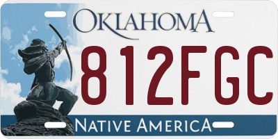 OK license plate 812FGC