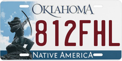 OK license plate 812FHL