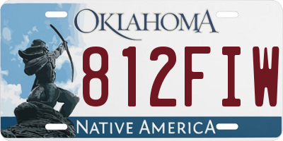 OK license plate 812FIW