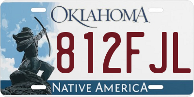 OK license plate 812FJL