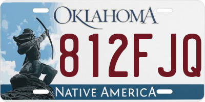 OK license plate 812FJQ
