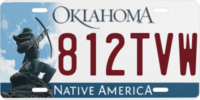 OK license plate 812TVW