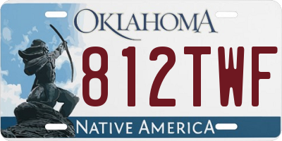 OK license plate 812TWF