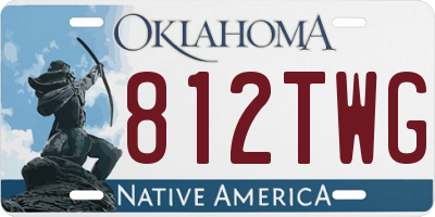 OK license plate 812TWG