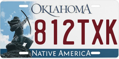 OK license plate 812TXK