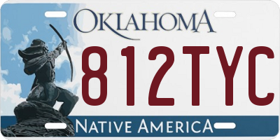 OK license plate 812TYC