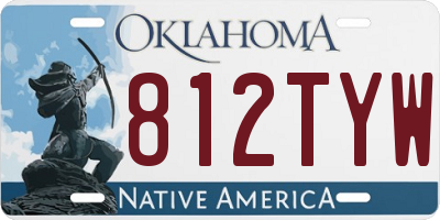 OK license plate 812TYW