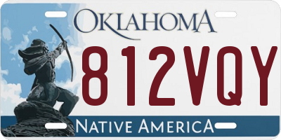 OK license plate 812VQY