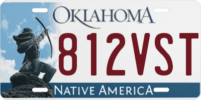 OK license plate 812VST