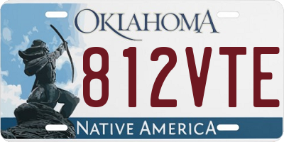 OK license plate 812VTE