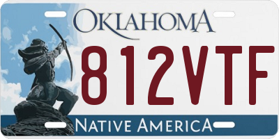 OK license plate 812VTF