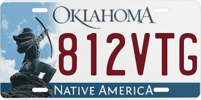 OK license plate 812VTG