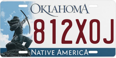 OK license plate 812XOJ
