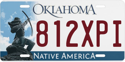 OK license plate 812XPI