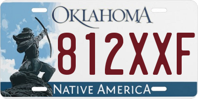 OK license plate 812XXF