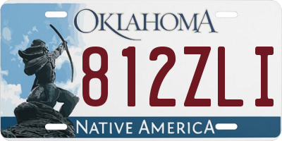 OK license plate 812ZLI