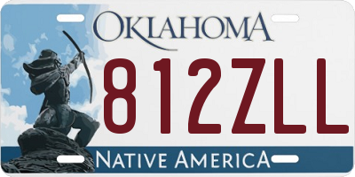 OK license plate 812ZLL