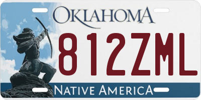 OK license plate 812ZML