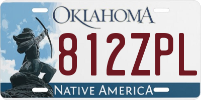 OK license plate 812ZPL
