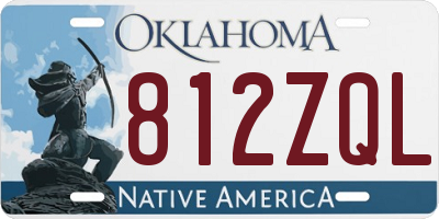 OK license plate 812ZQL