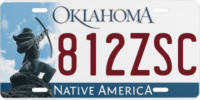 OK license plate 812ZSC