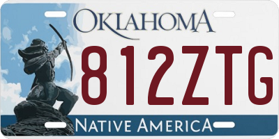 OK license plate 812ZTG