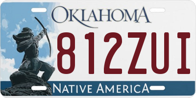 OK license plate 812ZUI