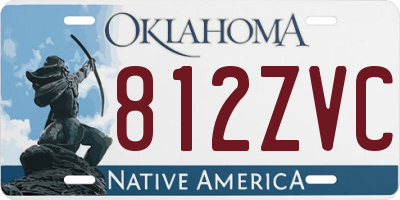 OK license plate 812ZVC