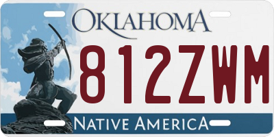OK license plate 812ZWM