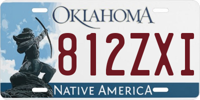 OK license plate 812ZXI