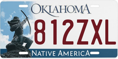 OK license plate 812ZXL