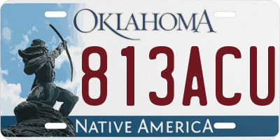 OK license plate 813ACU