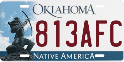 OK license plate 813AFC