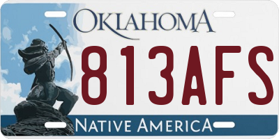 OK license plate 813AFS