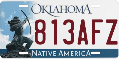 OK license plate 813AFZ
