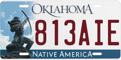 OK license plate 813AIE