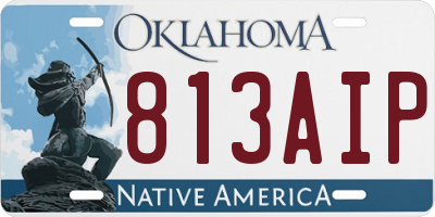 OK license plate 813AIP